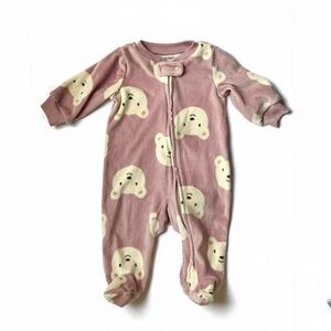 Baby 1-Piece Polar Bear Velboa Footie Sleep & Play Pajamas